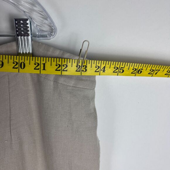 Eileen Fisher 100% Linen Tan Hi Rise Petal Pusher Capris SZ 3X - Picture 9 of 9